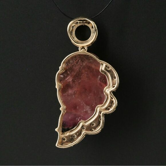 14K Gold Tourmaline Topaz pedant - Picture 3 of 6